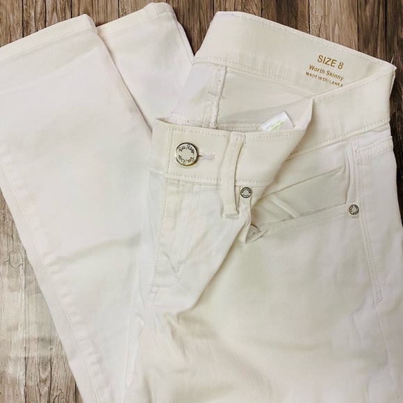 Lilly Pulitzer Size 8 White Jeans - Picture 2 of 3